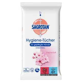 Sagrotan Hygiene-Tücher für gepflegte Hände